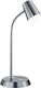 Trio Lighting Narcos LED Schreibtischlampe mit flexiblem Arm in Silber Farbe