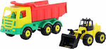 Polesie Supertruck Dump Truck With Heracles Tractor Loader LKW 44914