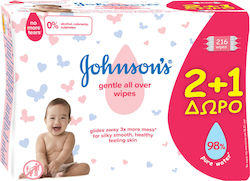 Johnson & Johnson Gentle All Over 2x72τμχ & Δώρο 1x72τμχ Johnson & Johnson Gentle All Over 2x72τμχ & Δώρο 1x72τμχ