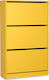 Step 18 Wooden Shoe Organizer with 3 Shelves Yellow 73x26x119cm