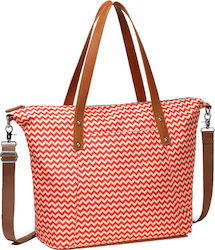 Dolls & Tracks Shoulder/Hand Diaper Bag Tote Orange