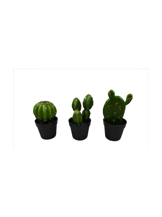 InTheBox Artificial Plant in Small Pot Cactus Black 18cm 1pcs