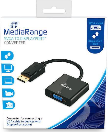 MediaRange Konverter VGA weiblich zu DisplayPort männlich 1Stück MRCS173