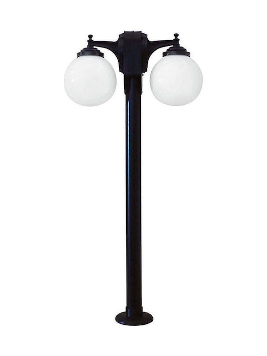 Heronia LP-100ΕΒ Outdoor Small Post Lamp E27 Black