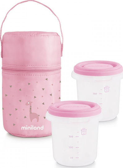 Miniland Pack 2 Go Hermisized Termos Pentru Bebeluși Geantă Izotermă 250ml