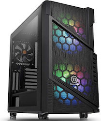 Thermaltake Commander C31 TG ARGB Edition Gaming Midi Tower Κουτί Υπολογιστή με Πλαϊνό Παράθυρο Μαύρο