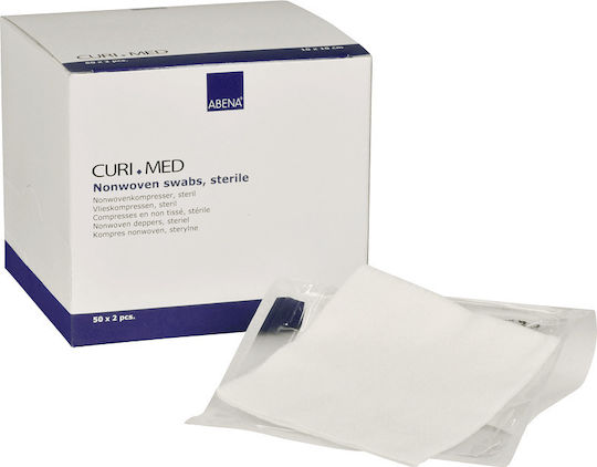 CuriMed Non Woven 4ply Sterile Gauzes 10x10cm 7022 2x50 Pieces