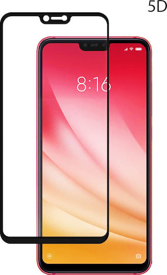 Powertech 5D Full Face Tempered Glass Black (Mi 8 Lite)