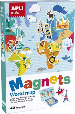 Apli Kids Magnetic Construction Toy World Map Kid 3++ years