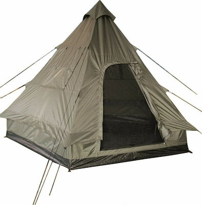 Mil-Tec Pyramid Καλοκαιρινό Αντίσκηνο Camping Χακί για 4 Άτομα 290x270x225εκ.