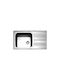 Fortinox Valley 25185 107-25185-110 25185-110 Drop-In Sink Inox Satin W86xD50cm Silver