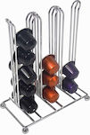 Sidirela Metalic Stand de depozitare pentru 30 capsule Nespresso 16x9x20cm E-2881