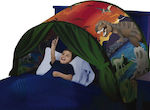 Kids Bed Tunnel Dinosaur Island Green