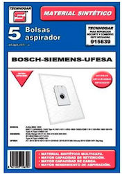 Tecnhogar 915639 Vacuum Cleaner Bags 5pcs Compatible with Bosch / Siemens / Ufesa Vacuum Cleaners