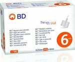 BD Thin Wall Βελόνες Ινσουλίνης 31G x 6mm 100τμχ