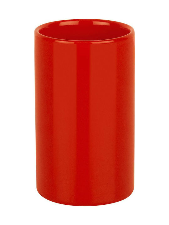 Dimitracas Tube Ceramic Cup Holder Countertop Red