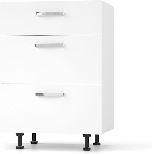Charlotte Kitchen Floor Drawer Unit White 60x46.5x82pcs