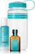 Moroccanoil Gym Refresh Travel Kit Dark Tones & All Hair Types Hair Care Sets Brightening for Dry Hair with Shampoo & Oil 3 Pieces