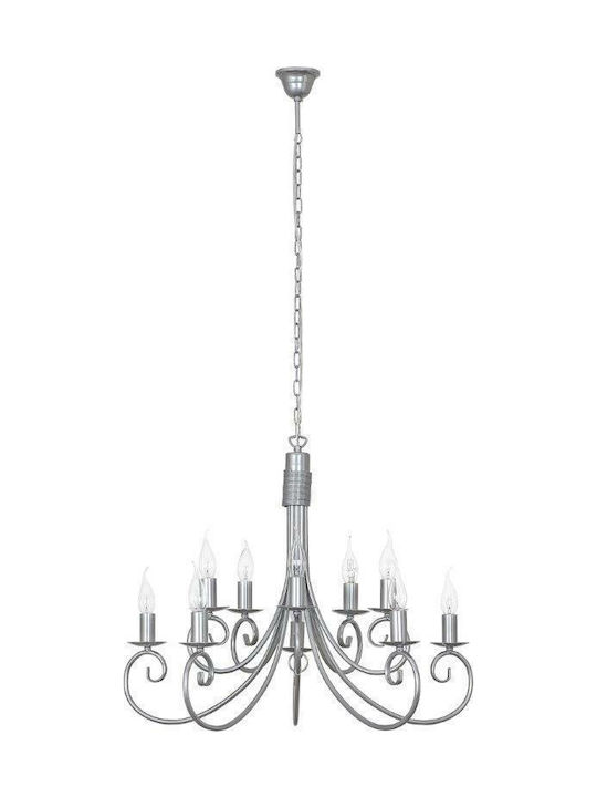 Nowodvorski Silverado Chandelier Candlestick 8xE14 Gray 5420