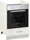 601F Floor Oven Base Cabinets Λευκό Γυαλιστερό L60xW60xH82cm