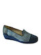 Boxer Leder Damen Loafers in Blau Farbe