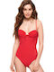Superdry Slim Strap Swimsuit Red
