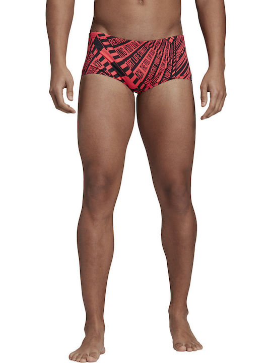 adidas Aqs Tiles Men's Swimwear Shorts Shock Red with Patterns