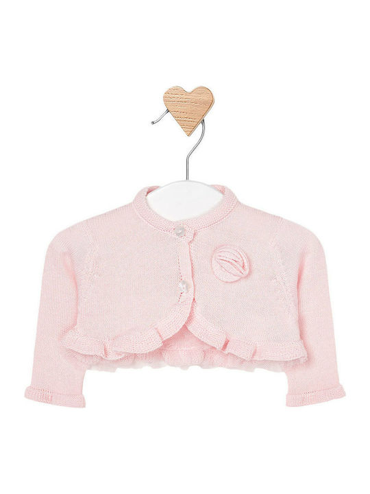 Mayoral Girls Bolero Jacket with Buttons Pink