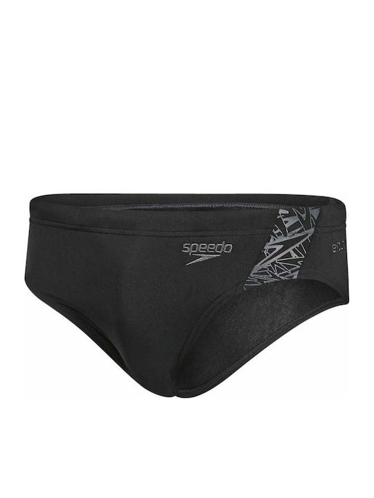 Speedo Brief Boom Splice Ανδρικό Μαγιό Slip Μαύρο