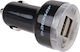 Dunlop Car Charger 2.1A with Ports: 2xUSB Black Color