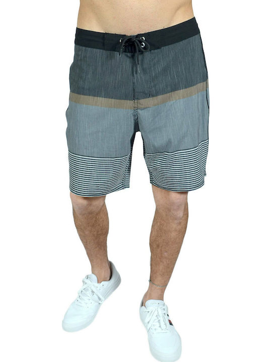Costum de baie Bărbați Bermude Gri cu Dungi