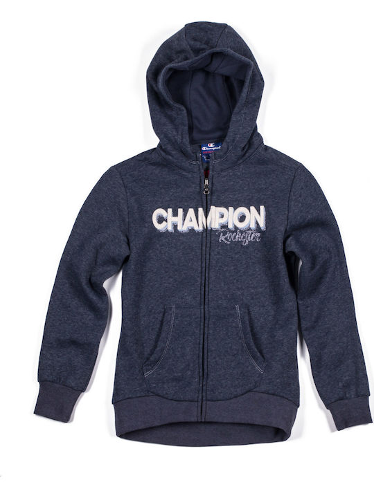 Kids Sweatshirt Cardigan with Hood Navy Blue