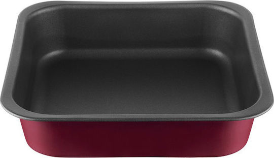 Pal Colors Aluminum Baking Pan with Non-Stick Coating Purple 25x25cm