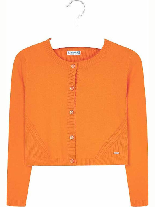 Kids Cardigan Cotton Orange