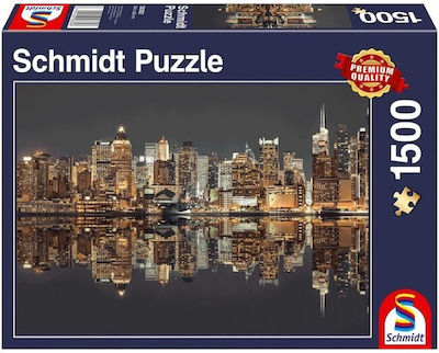 New York Skyline at Night Puzzle 2D 1500 Pieces