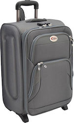 Ankor Medium Travel Suitcase Fabric Gray with 2 Wheels Height 60cm