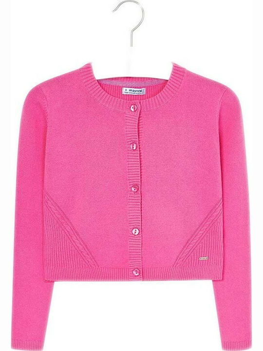 Mayoral Kids Cardigan Fuchsia