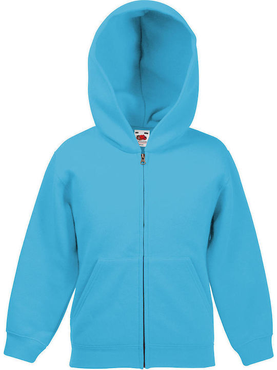 Fruit of the Loom Детска Суитшърт Жилетка Hooded Sweat Jacket 62-045-0 Azure Blue