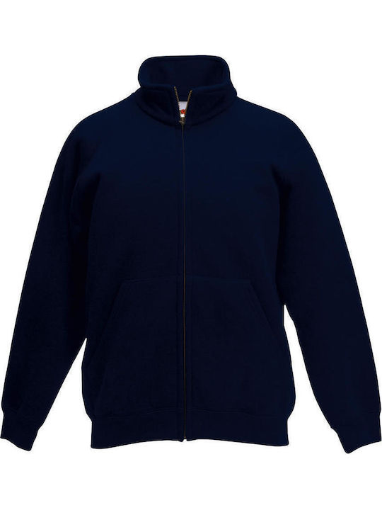 Fruit of the Loom Παιδική Ζακέτα Φούτερ Sweat Jacket Fruit Loom 62-005-0 Navy Μπλε