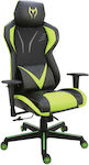 Zita Plus BS6100 Artificial Leather Gaming Chair with Adjustable Arms Green