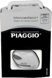 Piaggio 606144M Κλειδαριά Δισκόφρενου Μοτοσυκλέτας με Διάμετρο Πείρου 5mm Λευκό Χρώμα