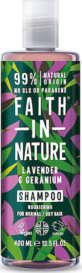 Faith in Nature Lavender & Geranium Shampoos for Sensitive Scalp for Normal Hair 400ml