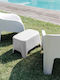 Petra Sitting Room Outdoor Free Standing Plastic Table Matte Bianco 59x39x36cm
