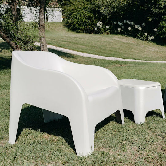 Outdoor-Stuhl Kunststoff Petra Matte Bianco 79x76.5x70εκ.