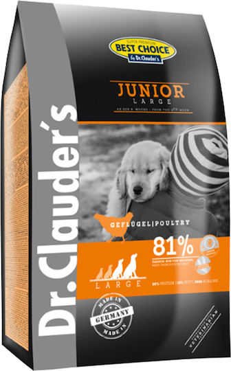 Dr.Clauder's Best Choice Junior Large 4kg Ξηρά Τροφή χωρίς Σιτηρά για Κουτάβια Μεγαλόσωμων Φυλών με Κοτόπουλο