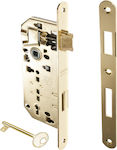 Middle door lock Oval with center 40-90mm Gold AGB Patent Grande