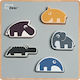Lemnos Puzzle pentru Copii cu Îmbinări Chunky Play Deer Friends 5buc Done by Deer