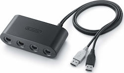 Nintendo GameCube Controller Adapter Преобразувател за Превключвател в Черно цвят