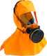 Climax Μάσκα Ολόκληρου Προσώπου με Φίλτρο Α1 & Κουκούλα από PVC 761 Πορτοκαλί