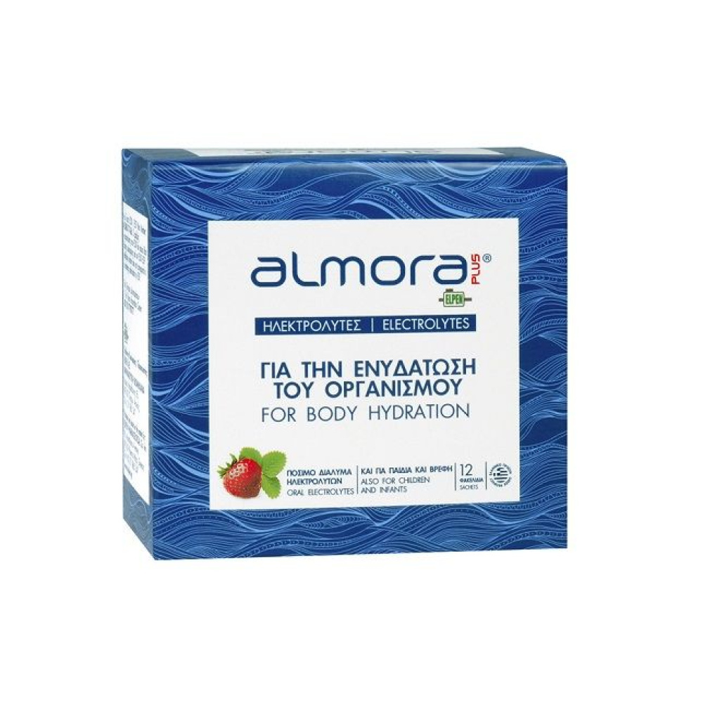 almora PLUS® Ηλεκτρολύτες για την Ενυδάτωση του Οργανισμού Φράουλα 12 φακελίσκοι